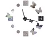 Ceas perete, Folina, model Mariposa, ceas din oglindă acrilică argintie