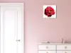 Ceas de perete, Folina, model trandafir roşu, 30x30 cm
