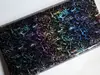 Autocolant marmură neagră cu efect holografic, Magic Marble - 75x250 cm