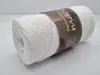 Snur din bumbac, Maccaroni Cotton Cord alb, 3 mm grosime