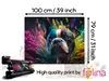 Covor antiderapant din vinil, model multicolor, 79 x 100 cm