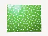 Covor antiderapant din vinil, verde cu model alb, 79 x 100 cm