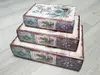 Set 3 cutii decorative din lemn, Folina, model Vintage