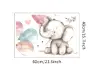 Sticker cameră bebe, Micul elefant cu baloane, decor perete şi mobilă, 60x40 cm