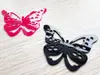 Decoraţiune perete Fluturi Alla, Folina, negru şi magenta, set decorațiune 2 buc