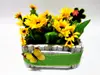 Flori artificiale Floarea soarelui, Folina, aranjament în cutie de lemn