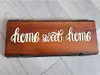 Decoraţiune din lemn şi acril bej Home sweet home