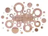 Decoraţiune perete Dante, din oglindă acrilică bronz, model geometric