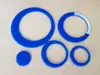 Set 49 cercuri, decoraţiune perete din plexiglass albastru 