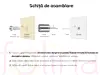 Distanţiere semnalistică albe, Folina, din inox, 12x15 mm