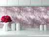Faianţă autoadezivă 3D Smart Tiles Elissa, Folina, mozaic mov, set faianță 10 bucăţi