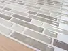 Faianţă autoadezivă 3D mozaic gri - set 10 bucăţi