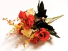 Floare artificială Minirosa roşie, 30 cm înălţime