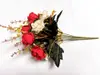 Floare artificială Minirosa roşie, 30 cm înălţime