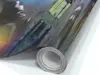 Folie auto holografică, Honeycomb Laser Black, pentru tuning auto - 75x200 cm