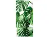 Folie cabină duş, Folina, sablare cu model frunze exotice verzi, rolă de 100x210 cm
