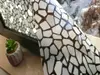 Folie geam autoadezivă, Folina Terra, sablare tip mozaic alb-negru, 90 cm lăţime