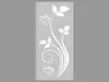 Folie sablare uşă din sticlă, Folina, imprimeu floral alb, rolă de 100x210 cm