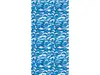 Folie cabină duş, Folina, model valuri, albastră, folie autoadezivă cu efect de sablare,100x210 cm