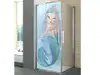 Folie cabină duş, Folina, sablare cu model sirenă, autoadezivă, rolă de 100x210 cm