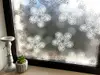 Folie geam autoadezivă, Folina  Elegance, sablare cu imprimeu floral stilizat, 90 cm lăţime