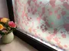 Folie geam autoadezivă Elma, Folina, sablare cu model floral roşu, 100 cm lăţime