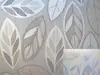 Folie geam autoadezivă, Folina Eos, sablare cu frunze stilizate, rolă de 90x300 cm, racletă pentru aplicare inclusă