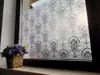 Folie geam autoadezivă Livia, Folina, sablare cu model floral maro, 100 cm lăţime