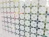 Folie geam autoadezivă Niss, Folina, sablare cu model geometric, alb, lățime 90 cm