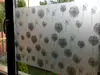 Folie geam autoadezivă Păpădie neagră, Folina, model floral, 90 cm lăţime