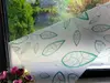 Folie geam autoadezivă Sia, Folina, model frunze verzi, 100 cm lăţime