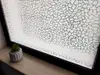 Folie geam electrostatică Lava, d-c-fix, sablare cu imprimeu geometric alb, translucid, rola de 90 x 150 cm