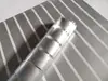 Folie geam autoadezivă Martin, transparentă cu dungi argintii orizontale, 120 cm lăţime