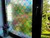 Folie geam electrostatică Lisa, Folina, imprimeu vitraliu, multicolor, lățime 90 cm