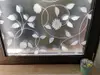 Folie geam autoadezivă Carla, Folina, sablare cu imprimeu floral alb, 100 cm