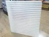 Folie geam autoadezivă Jaluzele, Folina, sablare cu dungi verticale albe, 90 cm lăţime