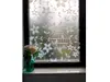 Folie geam autoadezivă Bird Garden, sablare cu imprimeu floral alb, rolă de 100x200cm