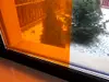 Folie geam transparentă electrostatică portocalie Penstick
