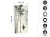 Folie geam cabină duș, Folina, sablare cu model peisaj tradițional asiatic, rolă de 100x210 cm