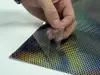 Folie auto holografică, Honeycomb Laser Black, pentru tuning auto - 75x200 cm
