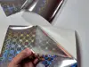 Set 5 coli A4 folie hologramă argintie cu cercuri, autoadezive