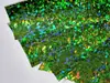 Set 5 coli A4 folie hologramă verde, model cioburi, autoadezive