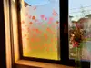 Folie geam autoadezivă Câmp cu maci, Folina, model floral, multicolor, lățime 90 cm
