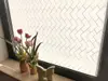 Folie geam electrostatică Chester, d-c-fix, sablare cu model geometric alb, 67 cm lăţime