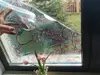 Folie geam electrostatică Kyoto, d-c-fix, sablare cu model floral pastel, rola de 67x150 cm