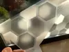 Folie geam electrostatică Wido, d-c-fix, sablare cu model hexagoane gri, 90x100 cm