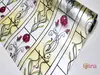Folie sablare geam, vitraliu floral cu trandafiri, autoadezivă, 45 x 250 cm