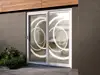 Folie sablare uşă din sticlă, Folina, imprimeu cercuri albe, rolă de 100x210 cm