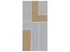 Folie sablare Rania, Folina, model geometric maro, pentru uşi din sticlă, rolă de 100x210 cm