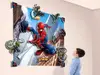 Fototapet 3D Spider Man Pop Out Decoration, Walltastic, decorațiune multicoloră, dimensiuni fototapet 121x152 cm